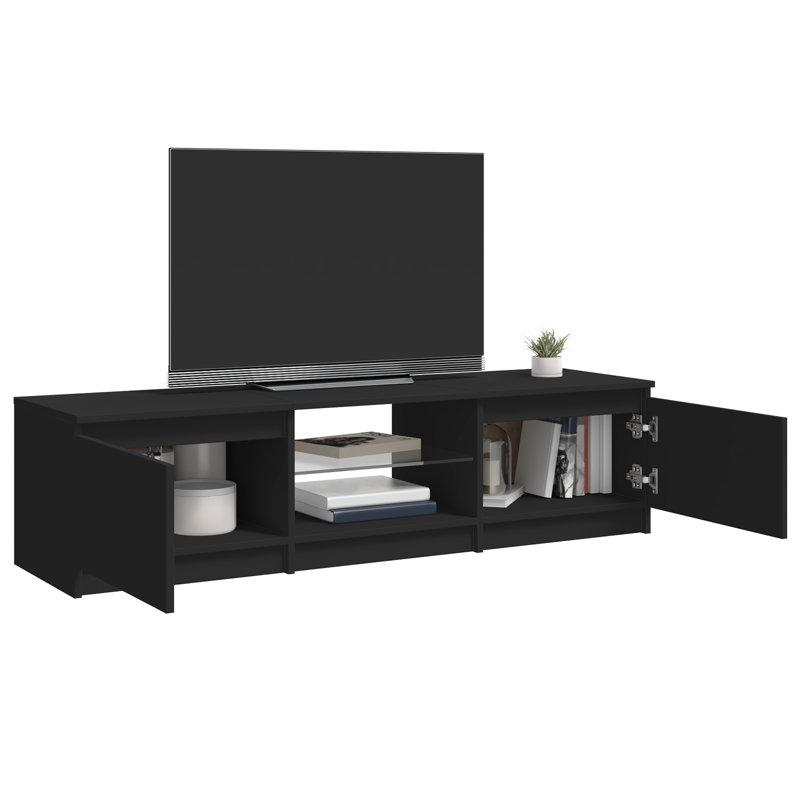 Knuth Unfinished TV Stand for TVs up to 60", Black