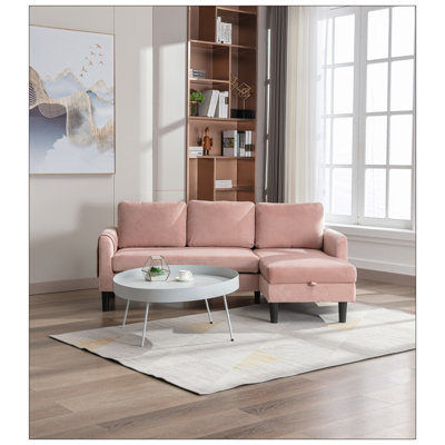 Sectional Sofa Reversible Sectional Sleeper Sectional Sofa With Storage Chaise L-Shaped Sectional Sofa w/Pull Out Bed & Storage Chaise Lounge