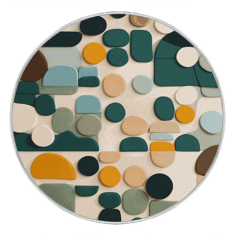 Dotted Terrains Rug, Round 8'