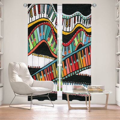 Paire de rideaux obscurcissant avec passe-tringle Delaughter Room