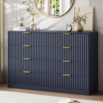 ebern designs fluted dresser reviews Fluted Dresser For Bedroom With 8 Drawers, 55" Wide Modern Chest Of Drawers With Metal Handle Ebern Designs Color: Brown