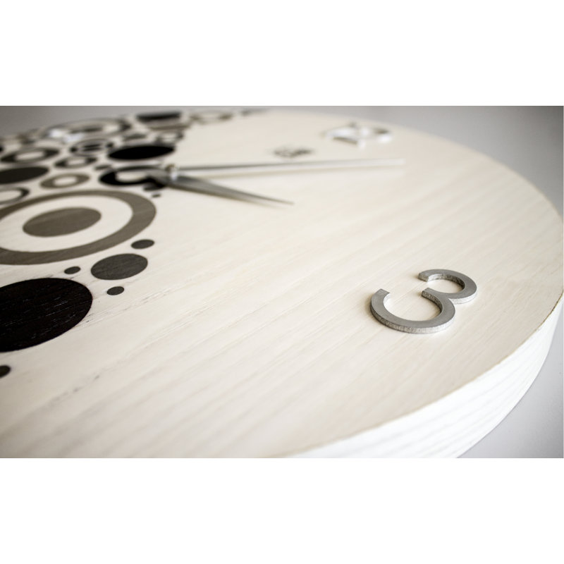 Dolcevita Wall Clock, 40cm H x 40cm W x 3cm D, Cream/Brown/Black