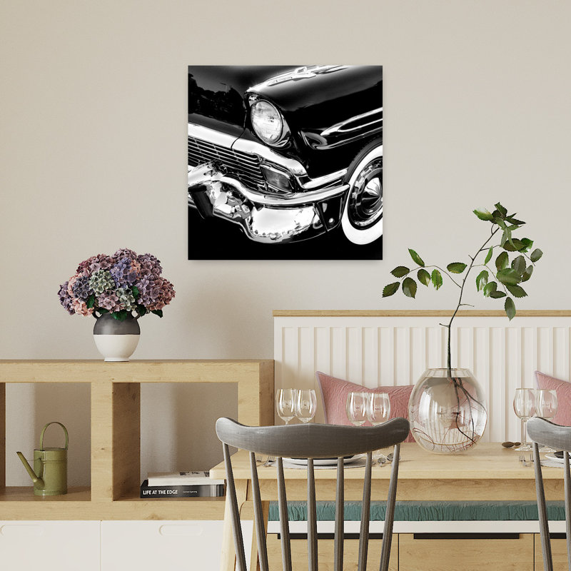Voiture rétro, art contemporain, H 18 po x l 18 po