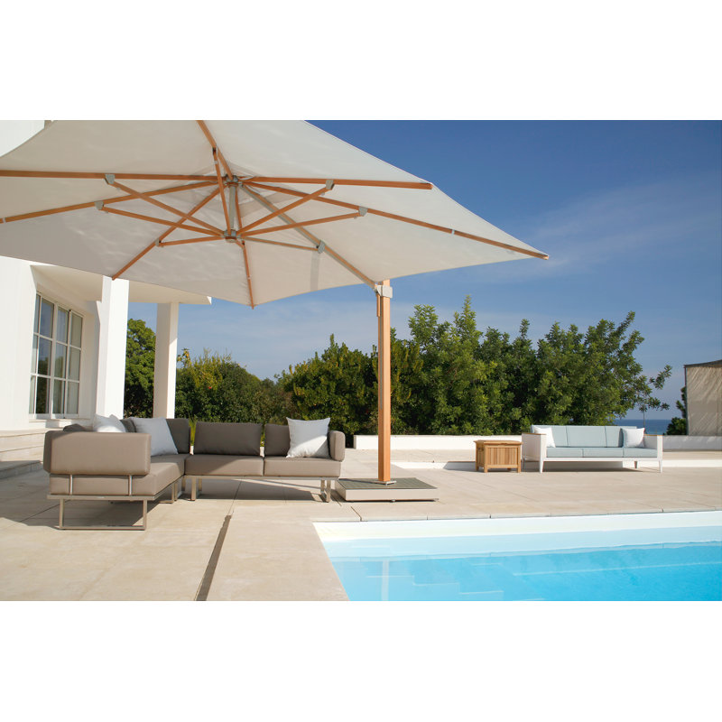 Napoli Square Cantilever Umbrella, 124" W x 157" D