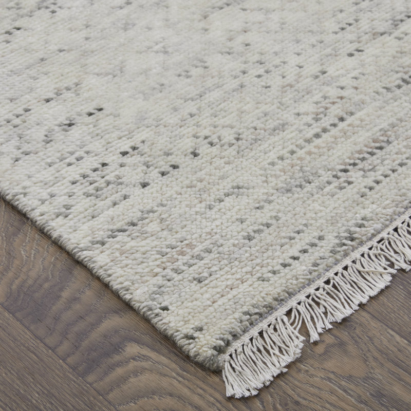 Branson Wool Area Rug in Beige, Rectangle 2' x 3'