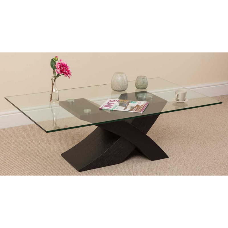 Dykstra Cross Legs Coffee Table, Black