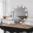 Large and Bright LED Metal Mirror Touch Dimmable Swivel Tabletop Mirror Hollywood Round lighted Makeup Mirror with 11 bulbs and 3x Magnification-1477777346