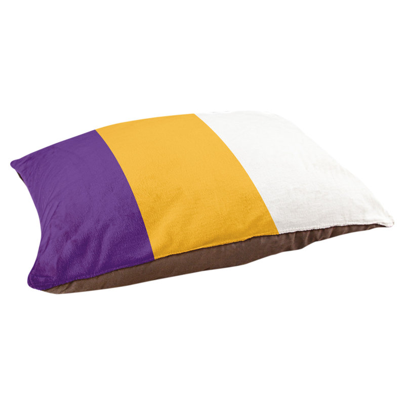 Coussin Designer, Moyen (L 18 po x l 28 po), Mauve / or / blanc