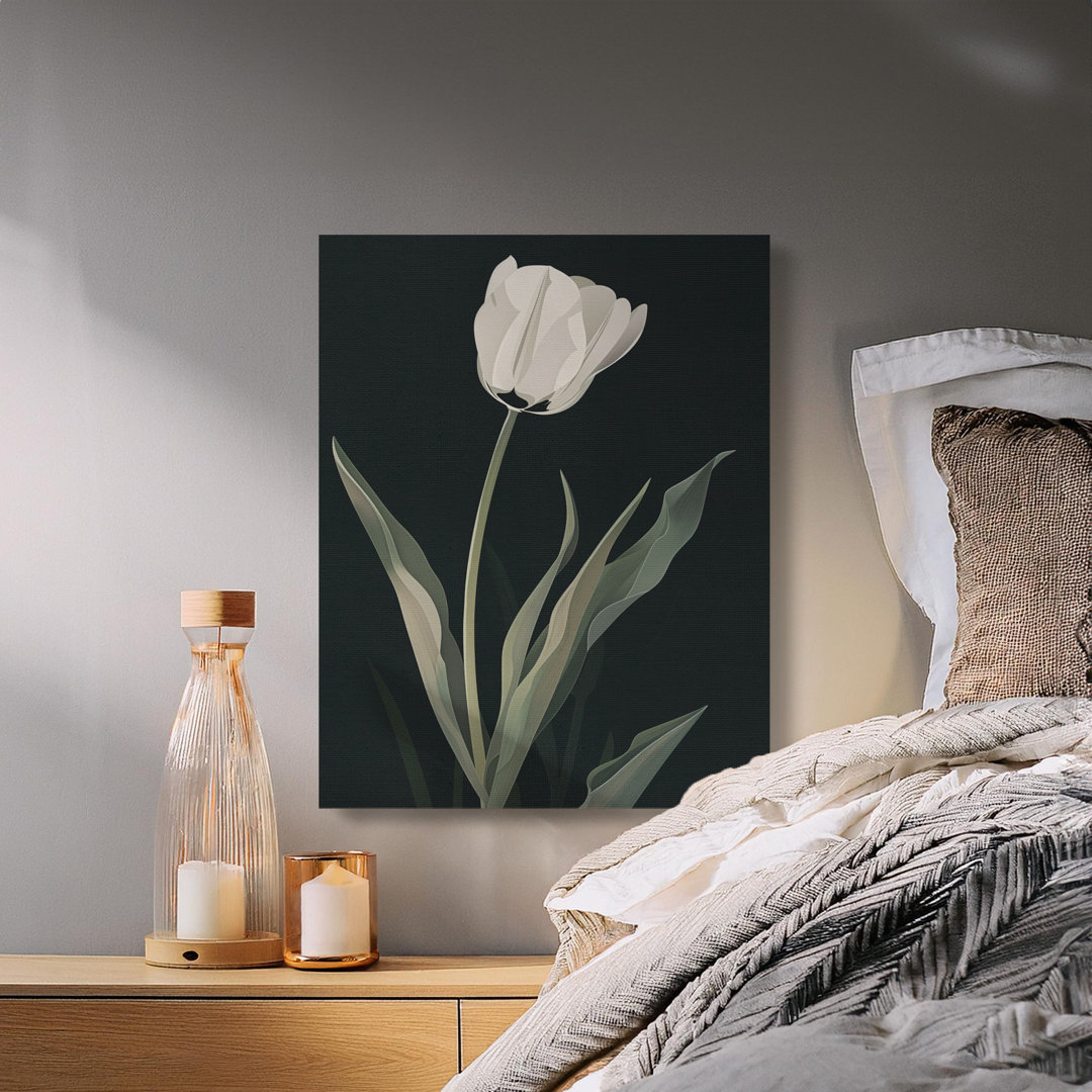 Ethereal White Tulip Canvas Print