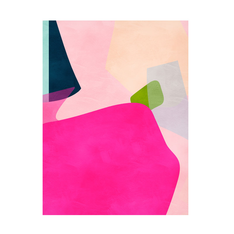 Œuvre d'art sur toile rose bolologia,, H 18 po x l 24 po
