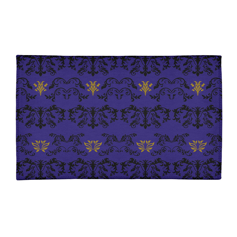Tapis mauve / noir Damask, Rectangle 3 pi x 5 pi
