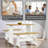 3-Piece Dining Table With 2 Bench Chair Set Wooden Br...