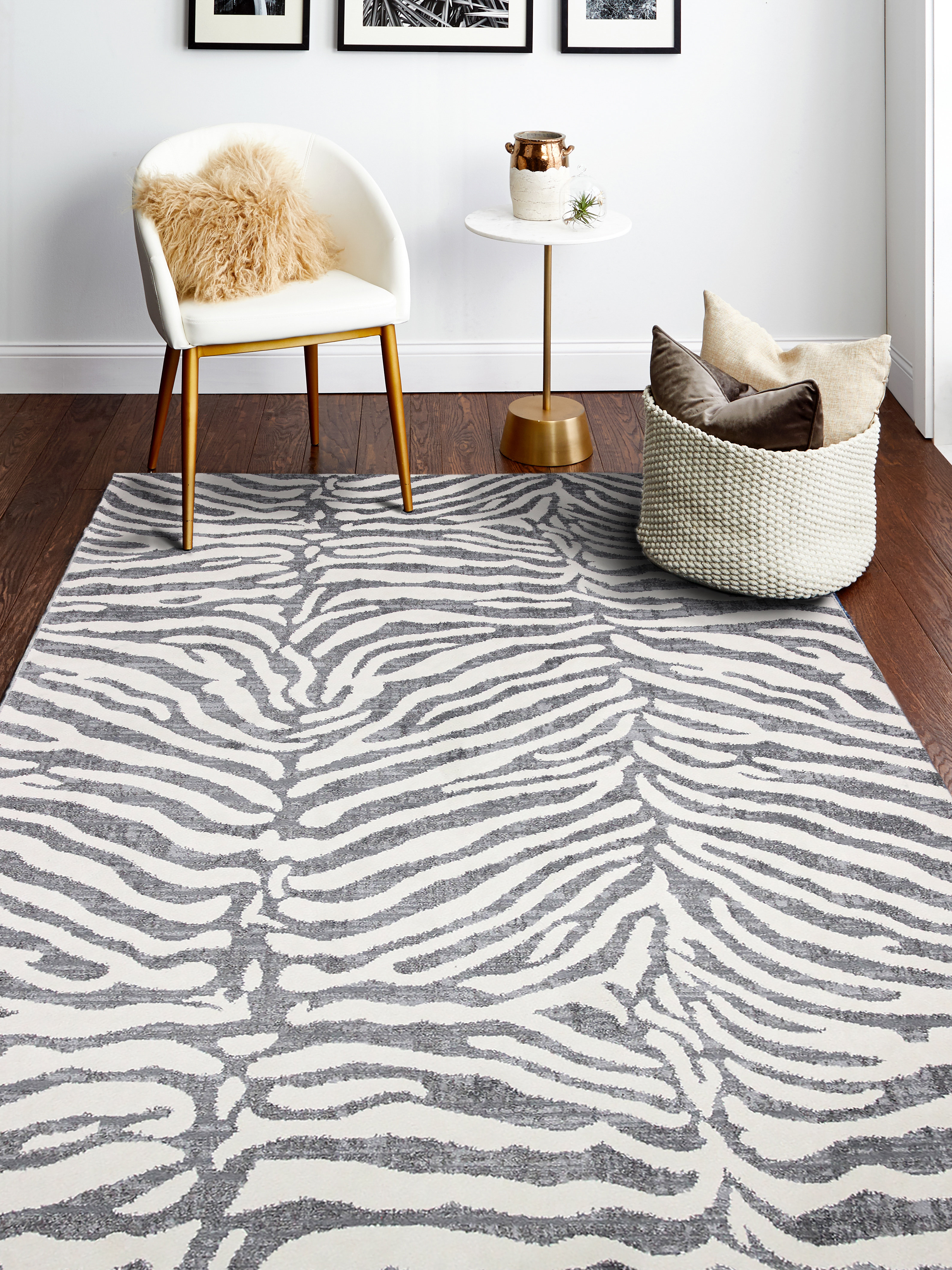 Mercer41 Animal Print Ivory/Gray Area Rug & Reviews | Wayfair