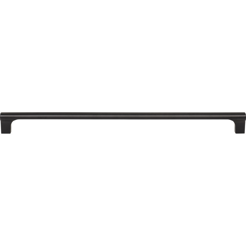 Matte Black Modern 12-Inch Bar Cabinet Handle with Mounting Hardware