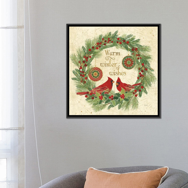«Winter Feathers VIII» par Véronique Charron, reproduction sur toile tendue sur châssis, H 26 po x l 26 po x P 1,5 po