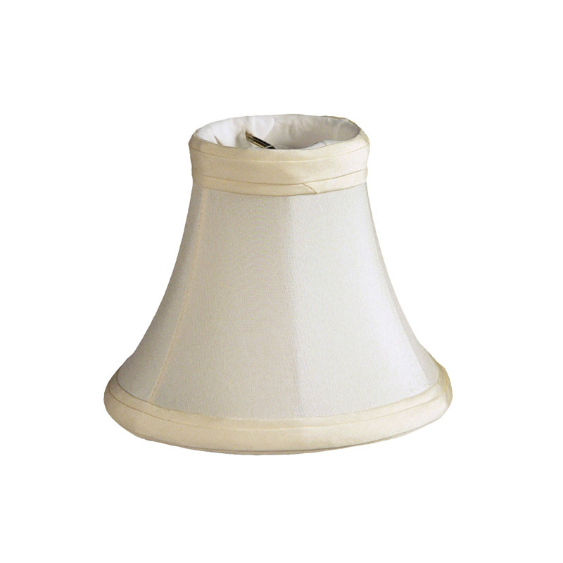 Abat-jour cloche en soie shantung gris ardoise