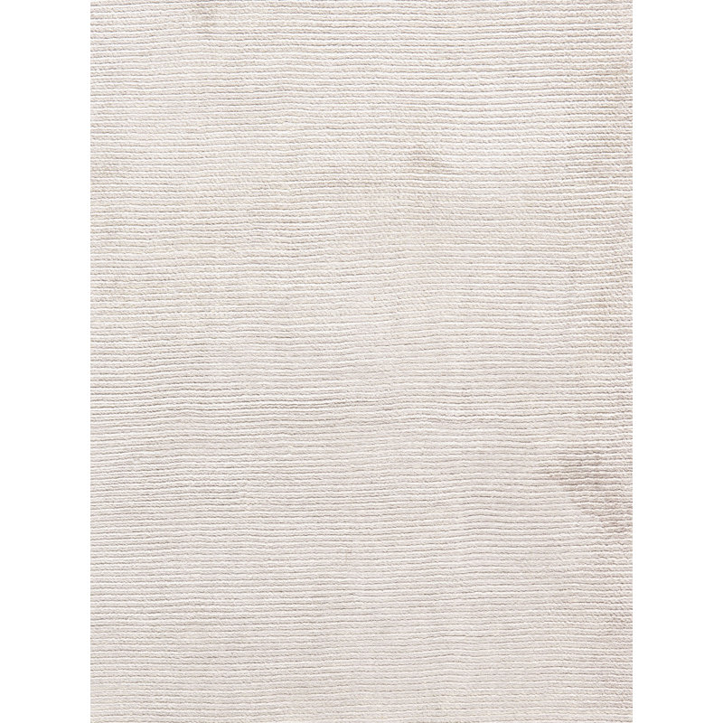Simplicity Chic Solid Area Rug in Beige, Rectangle 6'9" x 10'2"