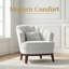 Élégant fauteuil d'appoint en tonneau rembourré Ava-320575100