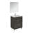 23.6'' Single Bathroom Vanity with Ceramic Top with Mirror-46357555