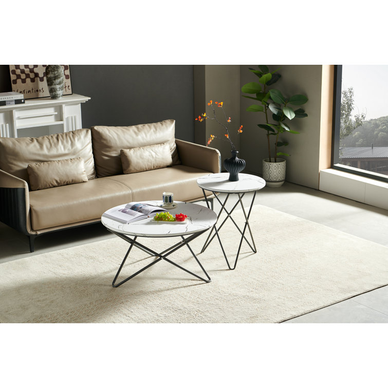 Vega White Najuan And Side Table Set