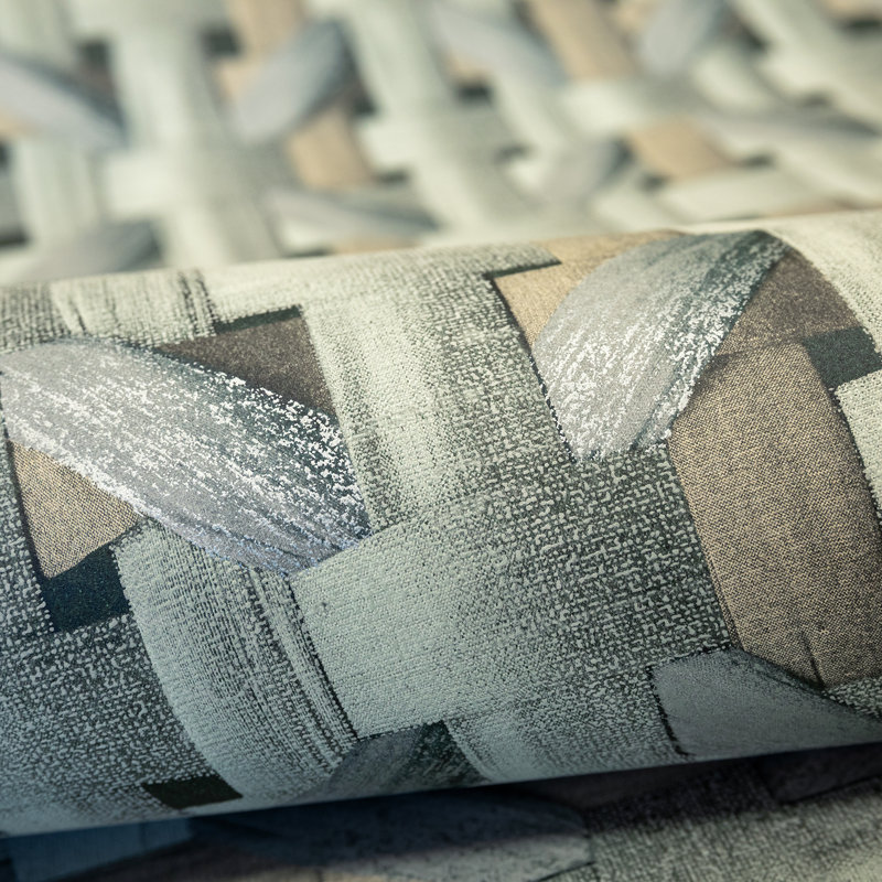 Chelchowska Pepper Collection Shimmer Finish Octogonal Honeycomb Seta 10.05m x 53cm Wallpaper Roll, Green