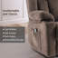 Fauteuil inclinable et pivotant avec massage et chaleur Latitude Run®-1579377089