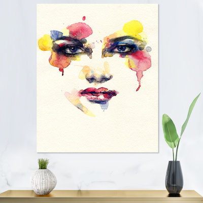 «Fashion Model With Vivid Make Up X», reproduction d'art sur toile Glam
