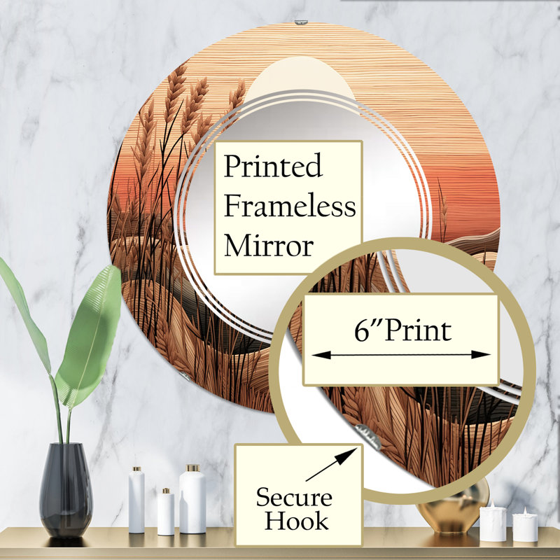 Miroir mural Waunita, 32 po x 32 po