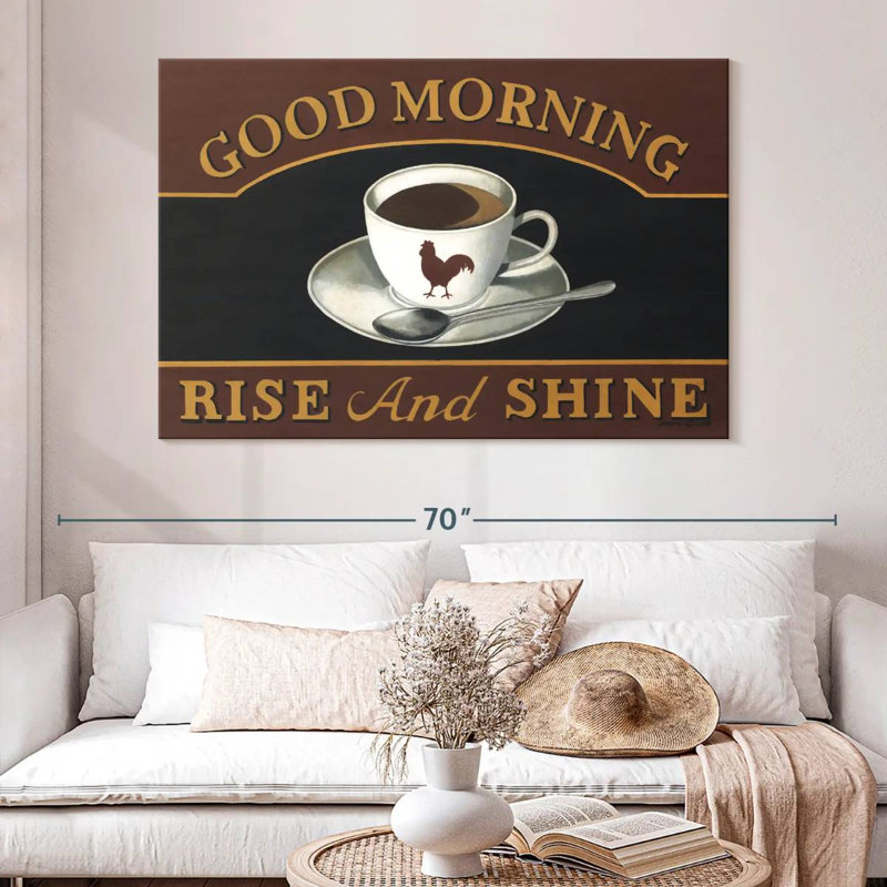 Plaque murale «Good Morning Coffee», H 34 po x l 51 po