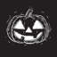 « effrayant éclairé cut jack-o'-lantern », impression sur toile tendue-74760179-74760173-19755796