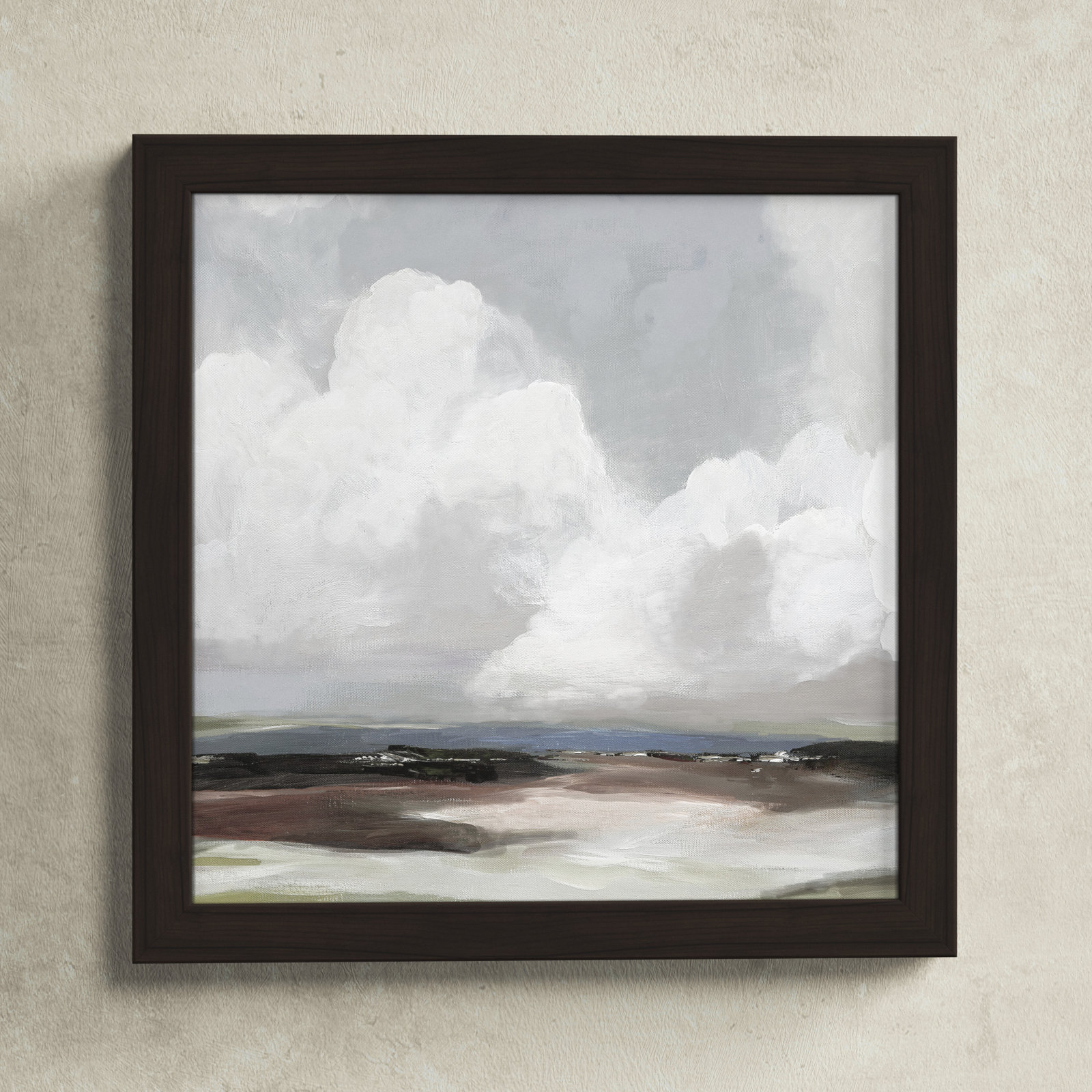 Morning Air - Picture Frame Painting Print, Walnut Framed, 18" H x 18" W x 1.12" D
