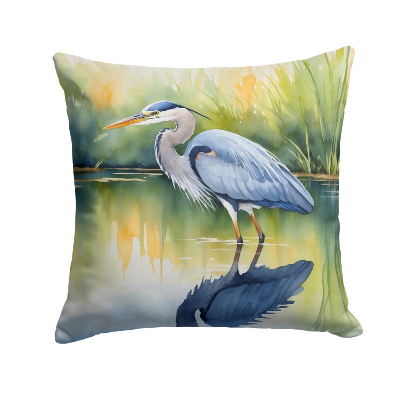 Coussin Blue Heron, Carré 18 po