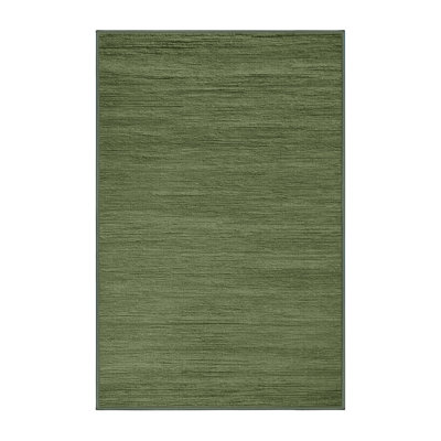 Tapis vert uni lavable à la machine