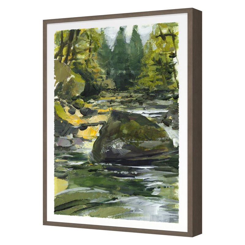 Tye River 3 Print by Van Hoang, Walnut Framed, 36" H x 25" W x 1.5" D