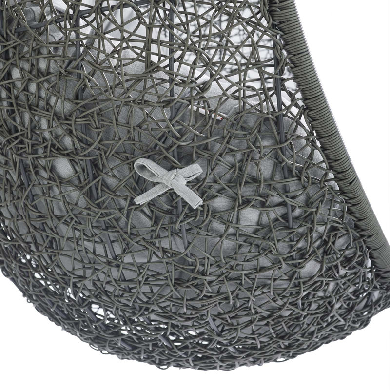 Balancelle d'extérieur avec support Modway Hide Sunbrella, Cadre gris / coussin gris