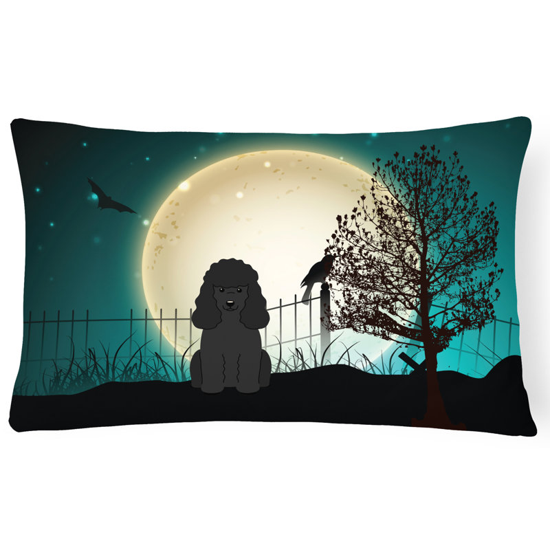 Coussin lombaire intérieur / extérieur Halloween, Noir