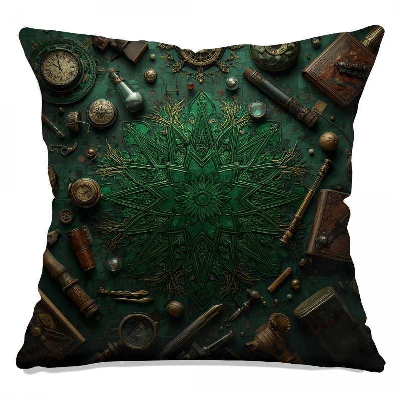 Coussins décoratifs Steampunk Compass Collection, 26 x 26 pouces