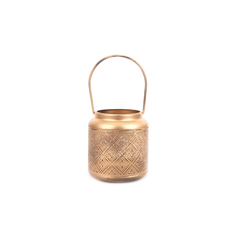 Metal Tabletop / Centrepiece Lantern, 27cm H x 12cm W x 12cm D