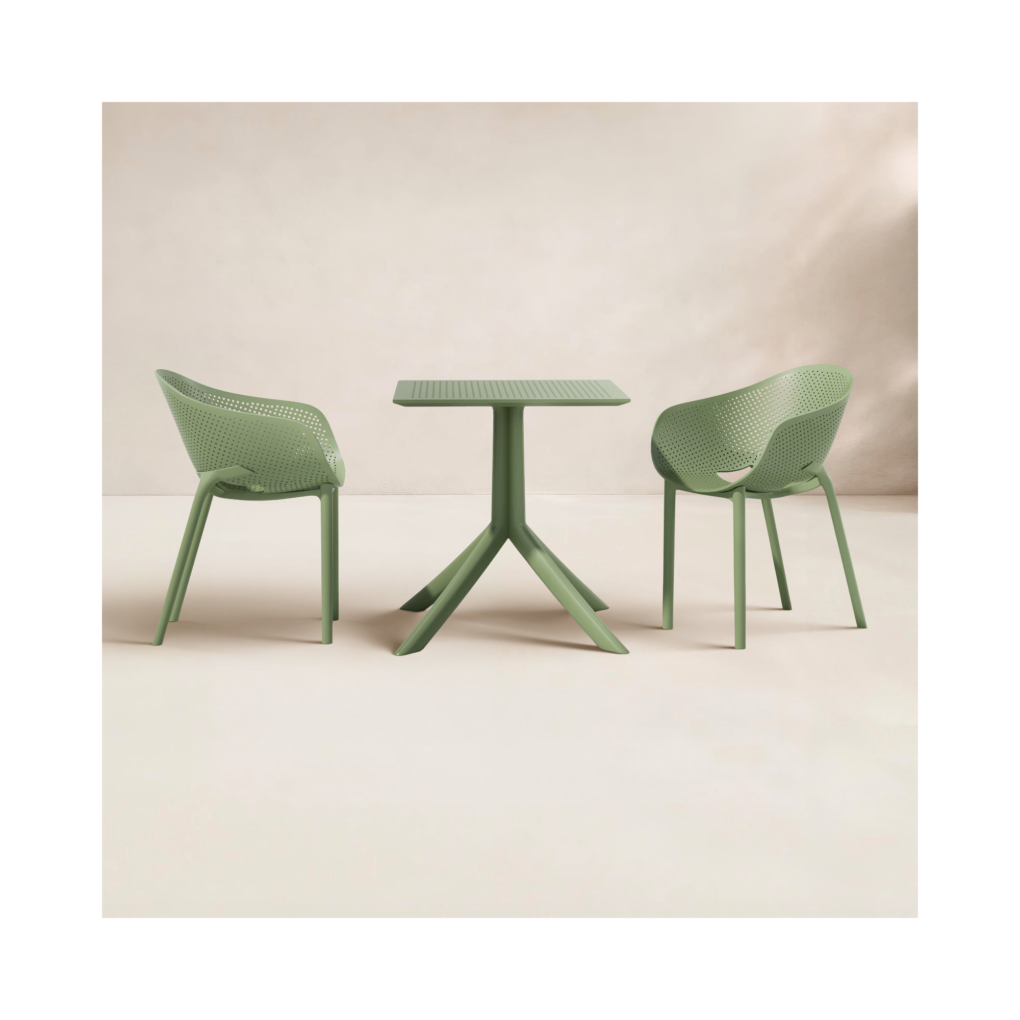 Farrah Square 2 - Person Bistro Set, Olive Green