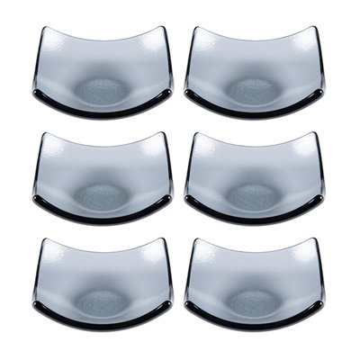 Vaisselle en verre 3,5 po x 3,5 po x H: 1,25 po Ramequin en verre carré de 3 oz (ensemble de 6)