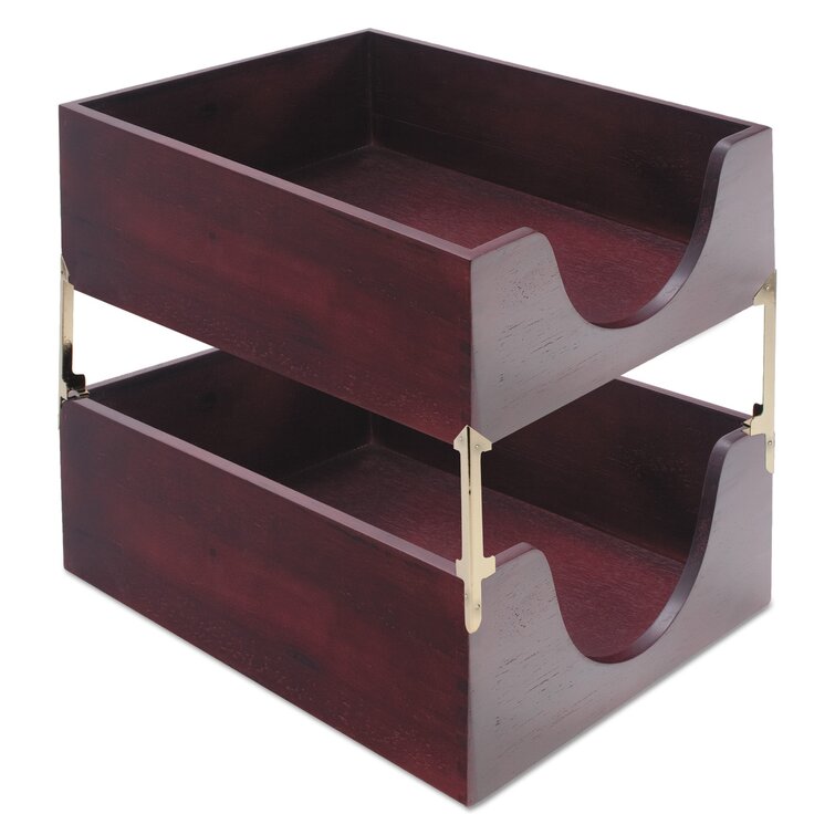 Beaumys Stacking Wood Desk Organizers Darby Home Co Finish: Mahogany