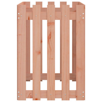 vidaXL Garden Planter with Fence Design Outdoor Flower Box Solid Wood Pine