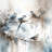Blue Bird Branch Wall Art, Watercolor Canvas Print, Neutral Nature Farmhouse Decor-179672141