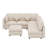 Sectional Modular Sofa,U-Shaped L-Shaped Couch With Movable Ottoman And 2 USB Ports-117789384