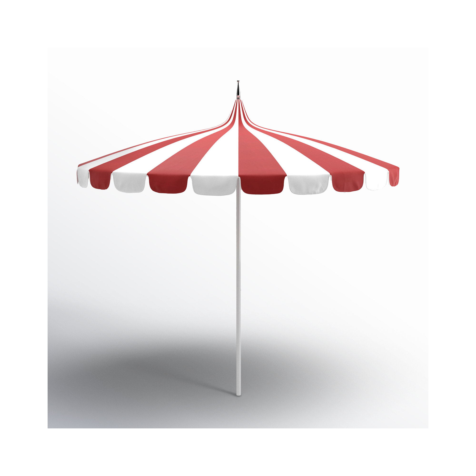 8.5' Sunbrella® Two-Tone Pagoda Umbrella, Red - Pacifica