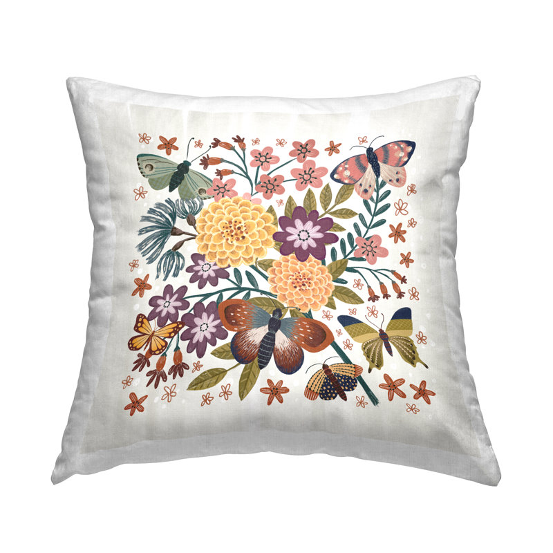 Coussin Floral Dahlia Collage