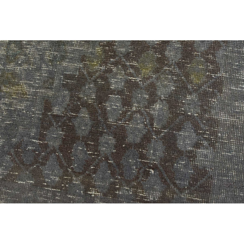 Tapis unique gris de 6 pi 4 po x 9 pi 3 po Isagani
