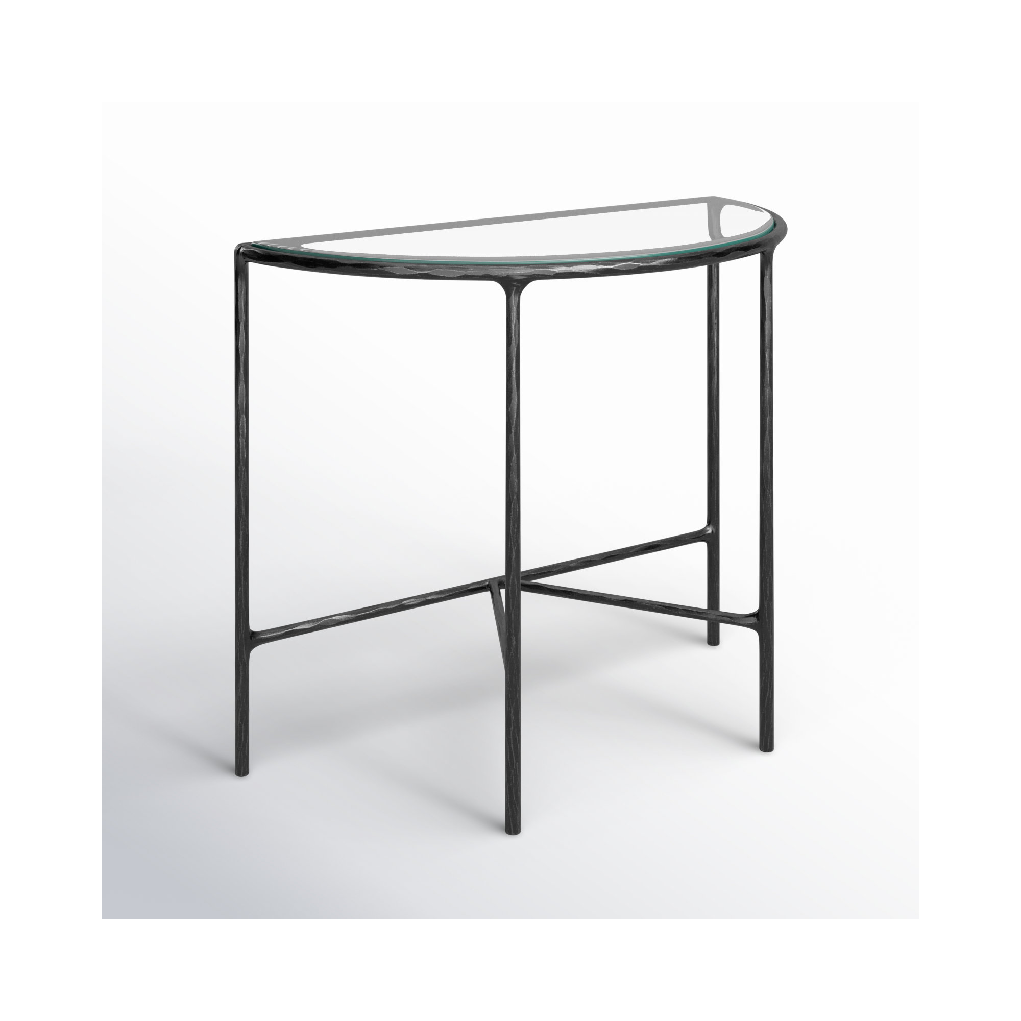 Evelynn 36'' Console Table, Black, Clear