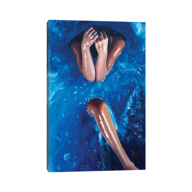 Blue II by Julia Ryan - Wrapped Canvas Painting, 20.32 cm H x 30.48 cm W