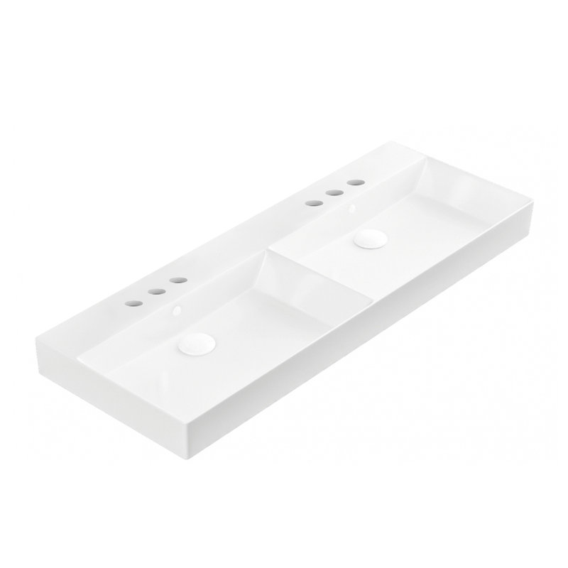 Energy 47.2'' L Bathroom Sink, Three Holes